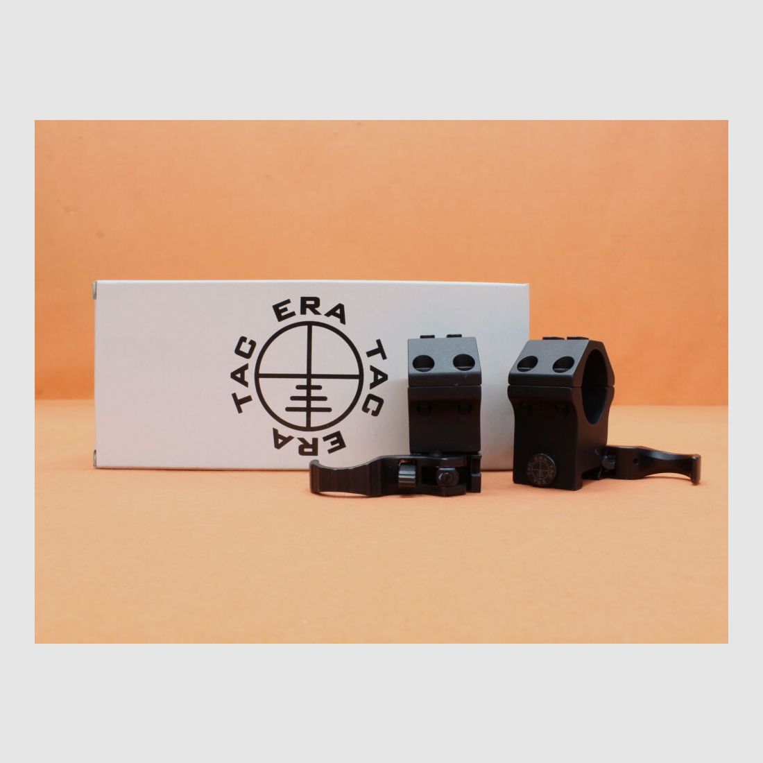 Recknagel Era-Tac QD Montageringe 30mm (T1003-0017) mit Hebel, Alu schwarz, BH=17mm für Picatinnyprofil