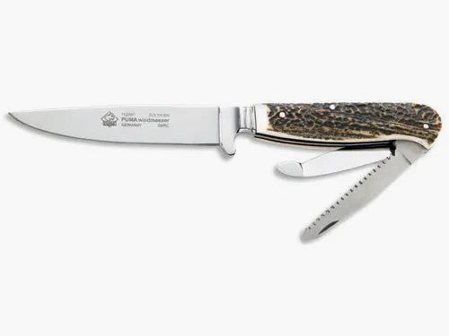 PUMA hunting knife with saw and gutting blade