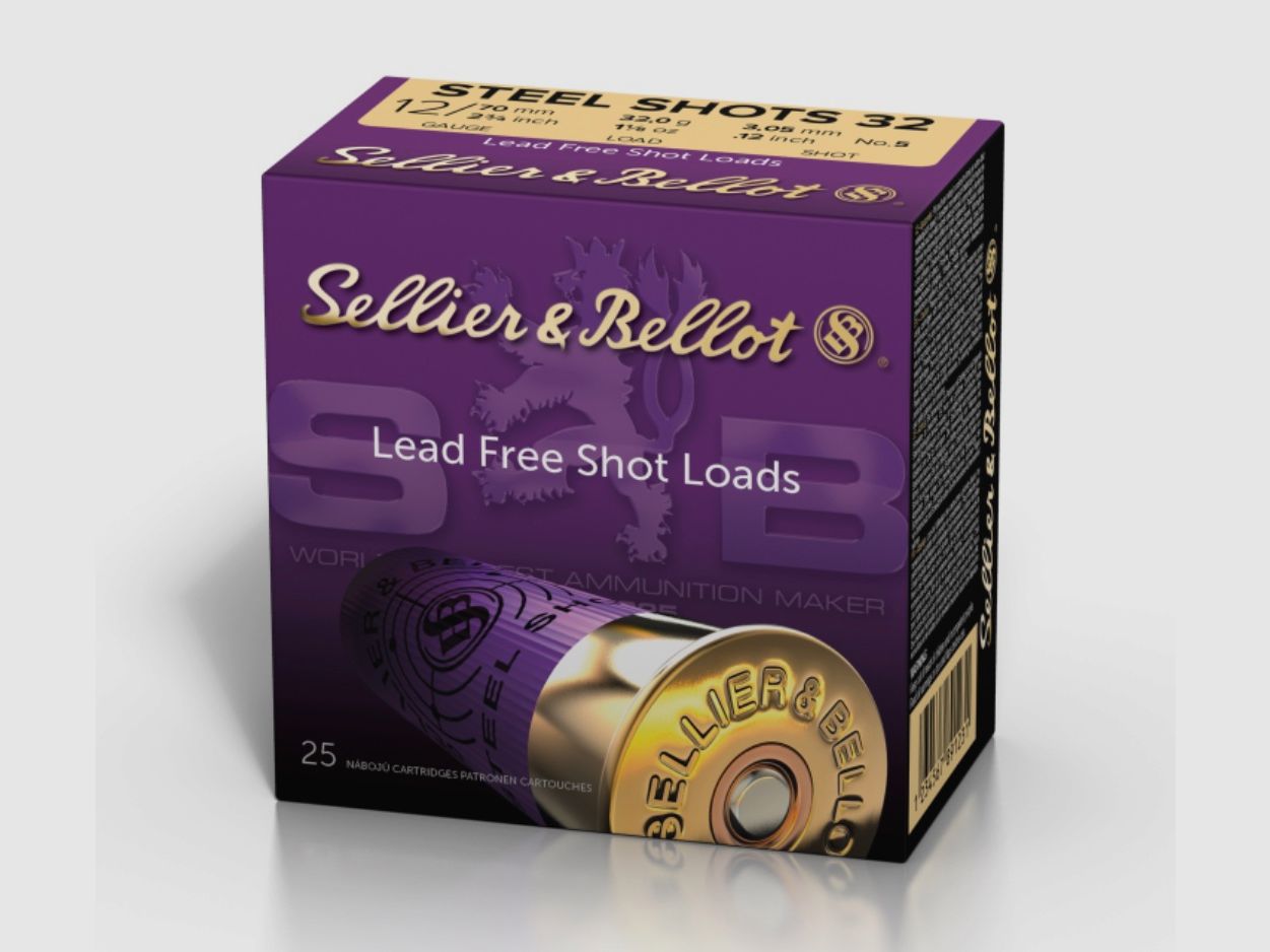 Sellier & Bellot 148304 12/70 hunting steel shot 4.1mm 32g steel shot