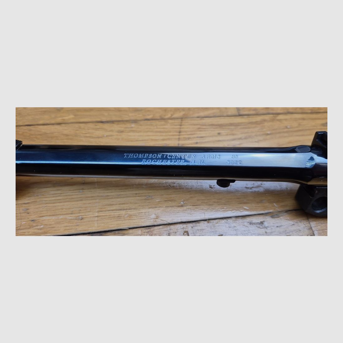 Sehr schöner Lauf für Thompson Center Pistol – Modell Contender – 10 Zoll Lauf – Selten im Kaliber 38 special – Rochester Waffen – Wunderschöner oktagonaler Lauf mit prächtigen Zügen – 100% Brünierung – Schönes Stück für Training und Präzision – TBE+++, Bild 6 von 21
