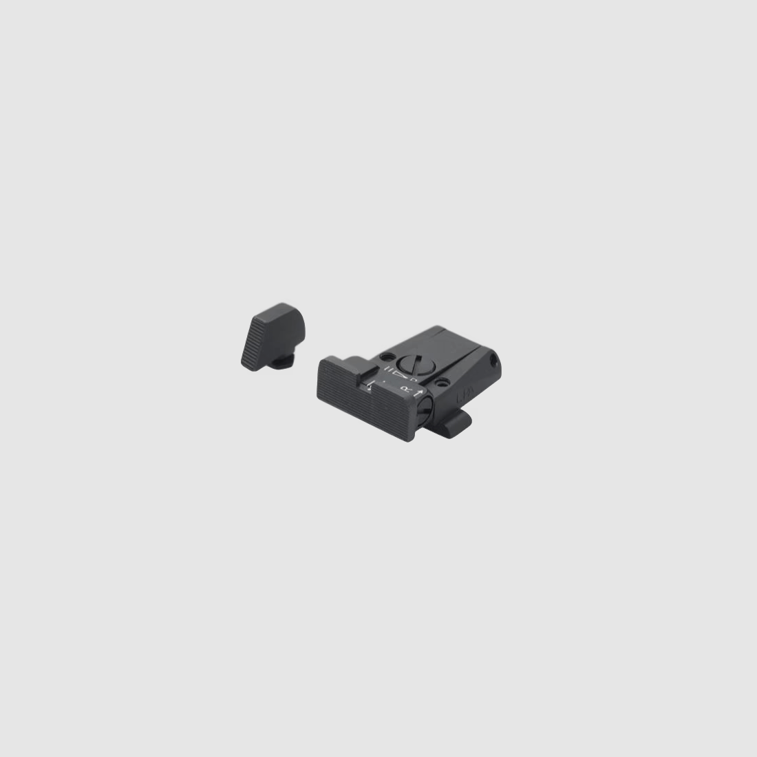 LPA Micrómetro de mira “SPR” para pistolas Glock, hoja de mira negra, incluye alza
