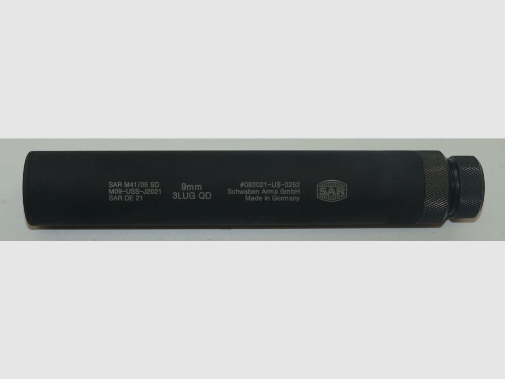 Swabian Arms GmbH Silencer for H&K SP5/MP5 clones, SAR M41-05 SD 3LUG QD 9mm Luger 3-prong lock/ TriLock