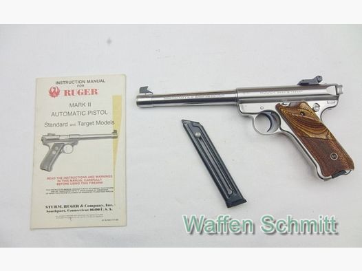 Pistole Ruger Mark II Target, Kaliber .22lr. mit Reservemagazin. Guter Zustand!!!