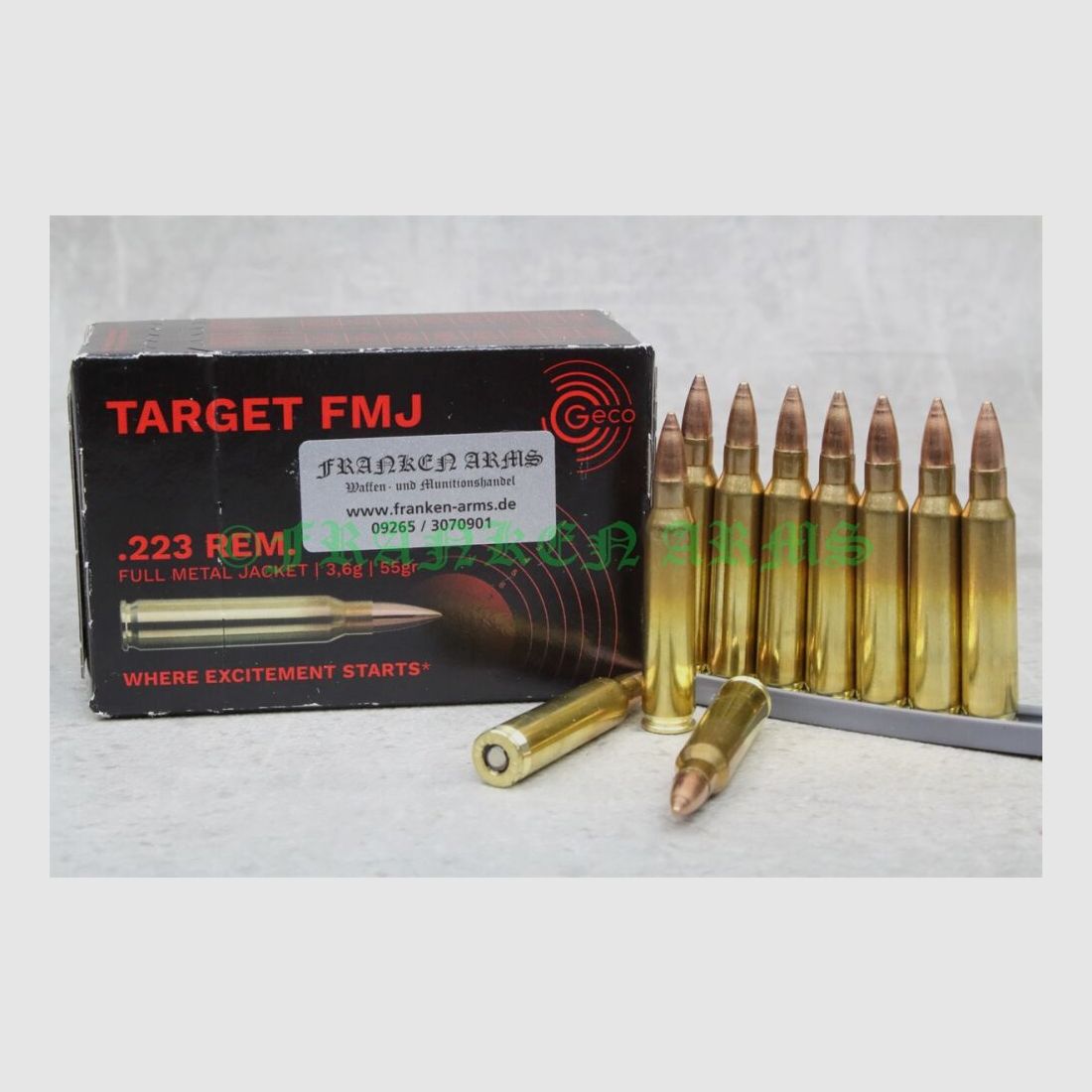 Geco Target .223 Rem. 55gr. 3,6g 50 Stück Staffelpreise