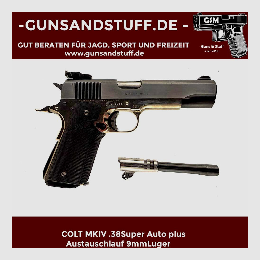 COLT MK IV Series 80 .38SuperAuto plus exchange barrel 9mmLuger