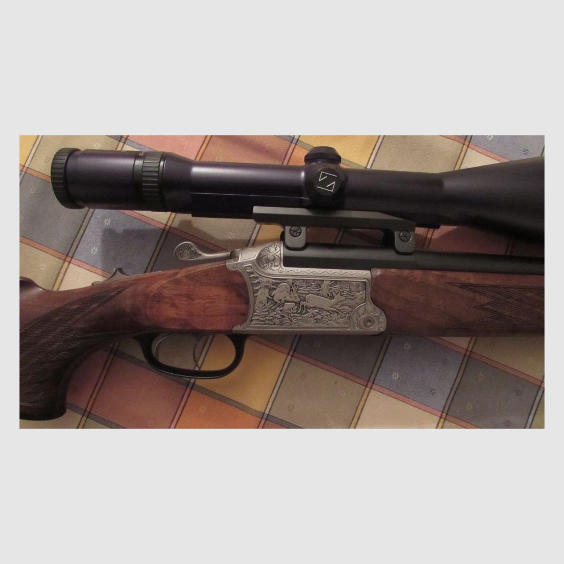 Bockbüchsflinte von Blaser mit Zielfernrohr