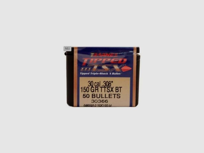 BARNES TTSX Projectiles – Cal. .30 (.308) | 150 Grain #30366