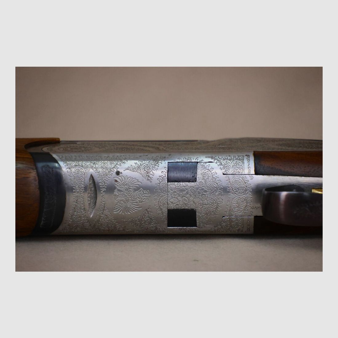 A.V. Maroccini fusil superposé // crosse gauchère // gravure // BDF, image 5 sur 10