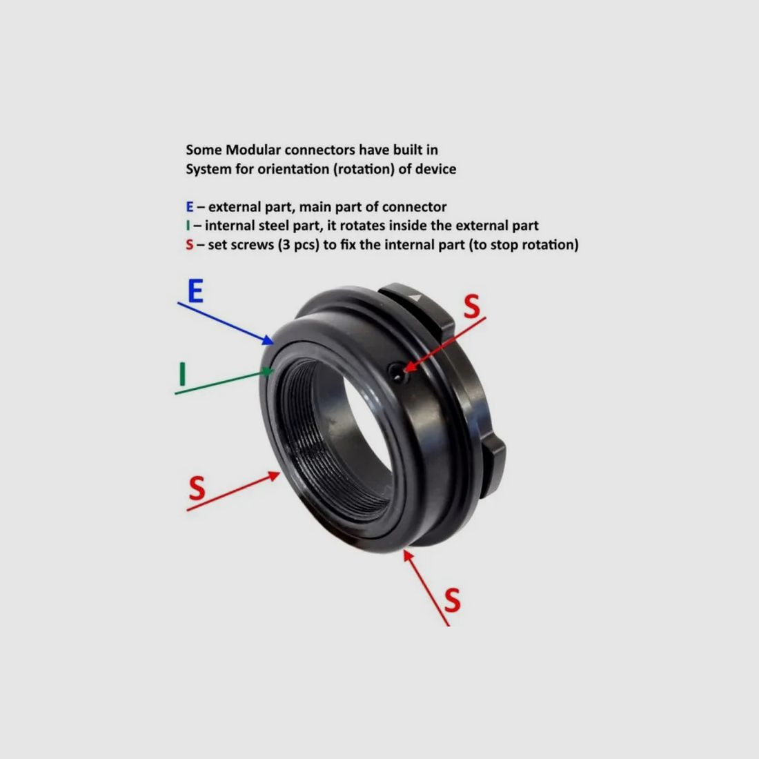 Rusan Vorsatz-Adapterring Modular Pulsar F455 4 Pins, Bild 2 von 2