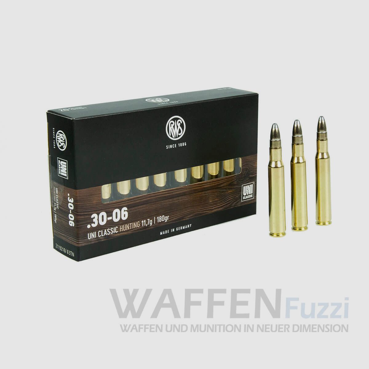 RWS munizioni da caccia calibro .30-06 UNI Classic proiettile 180gr