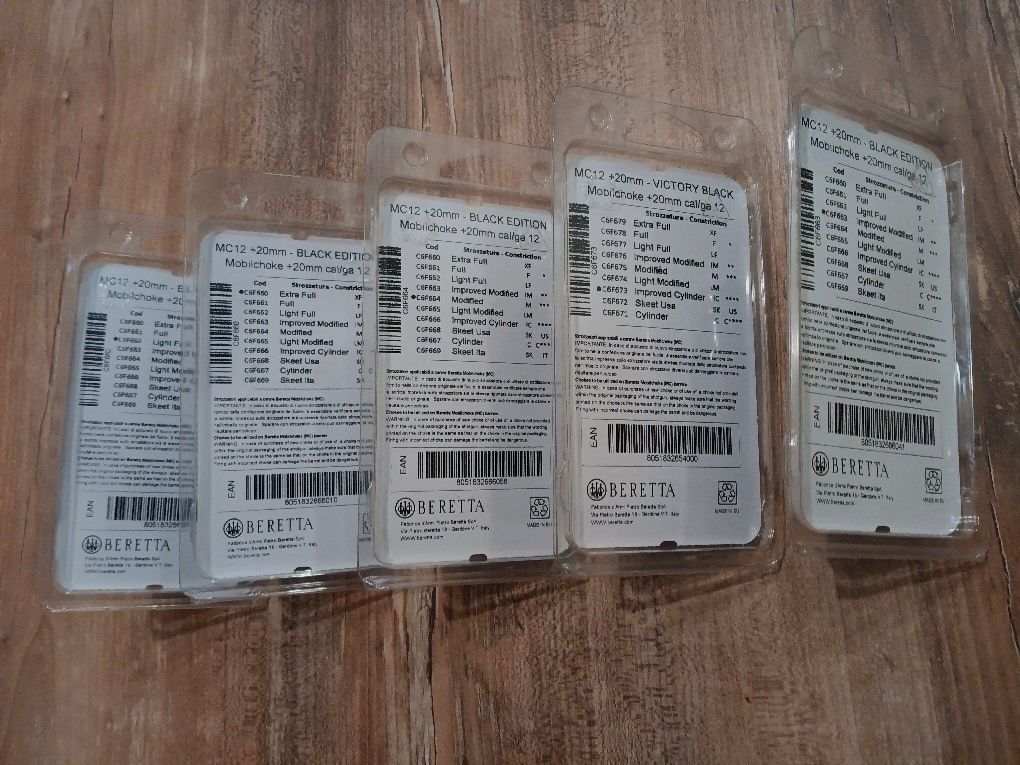 5 Stück original BERETTA MC-12 Black Edition +20mm Chokes (XF,LF,IM,M,IC) Guter Gebrauchtzustand!