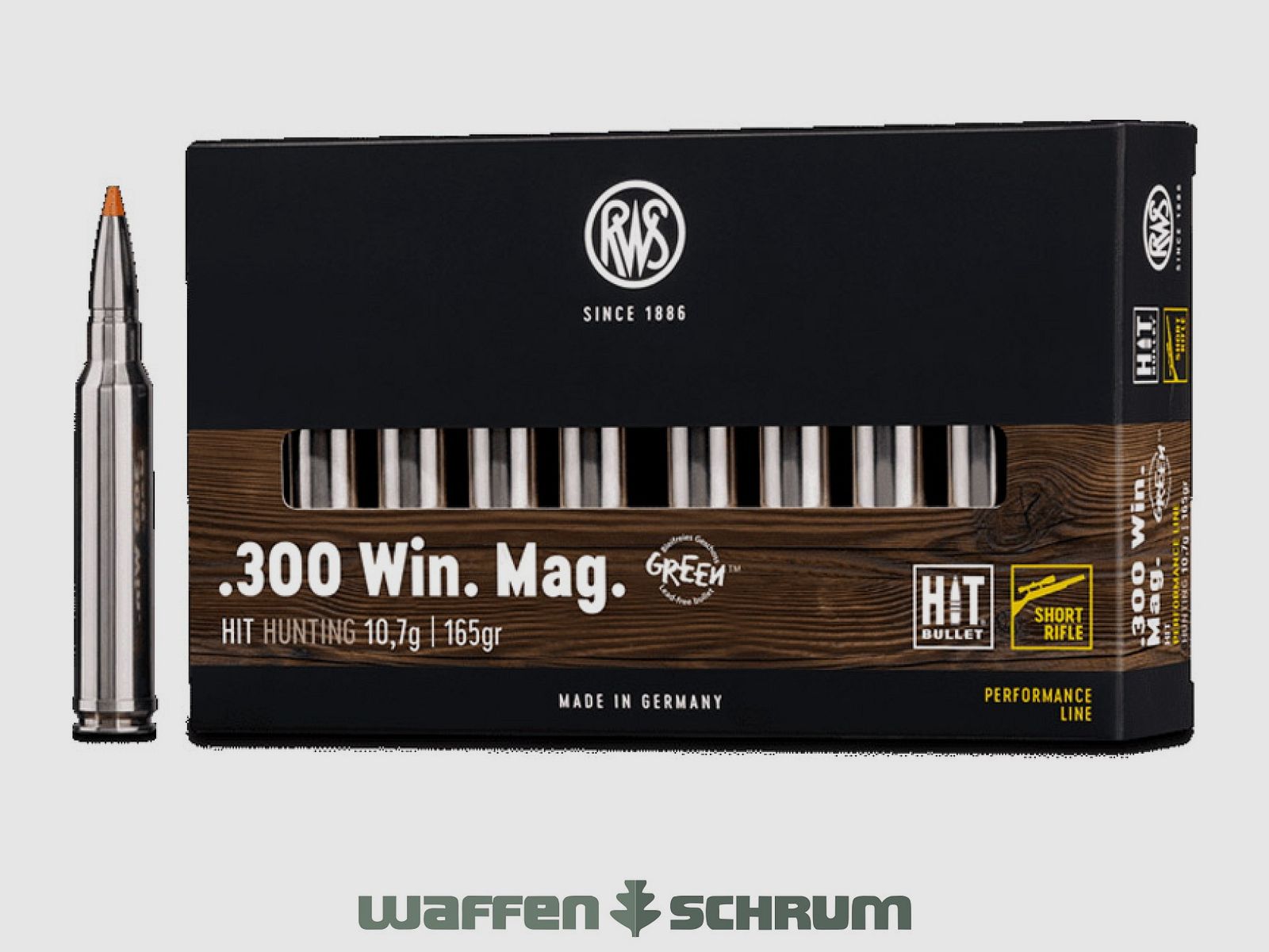 RWS HIT 10.7g - 165gr .300WinMag Short Rifle