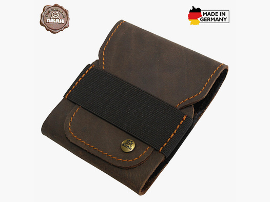 AKAH patron case made of buffalo leather with pull-up effect