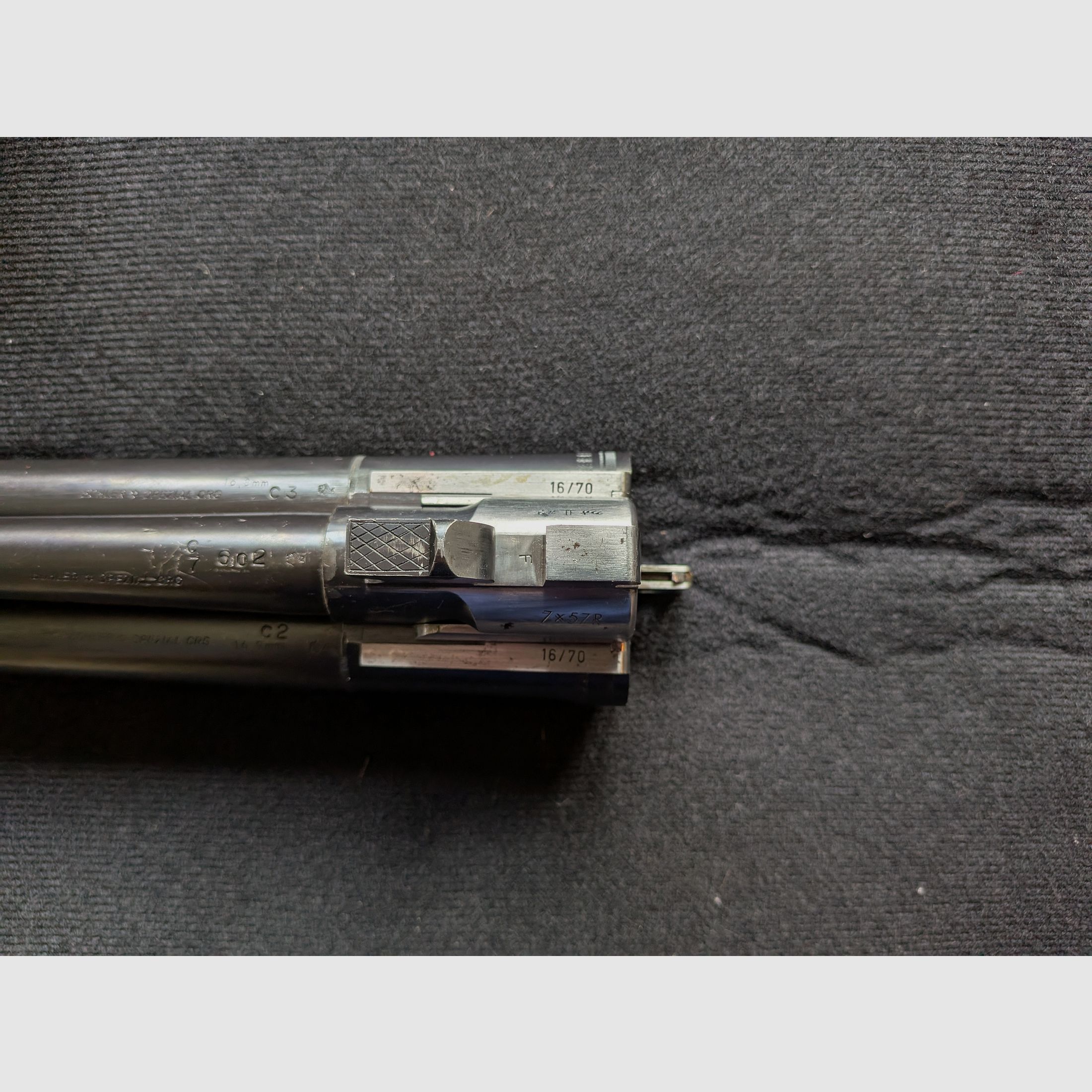 Krieghoff Trumpf (16/70, 16/70, 7x57R) & Kahles Helia 2,4-12x56i