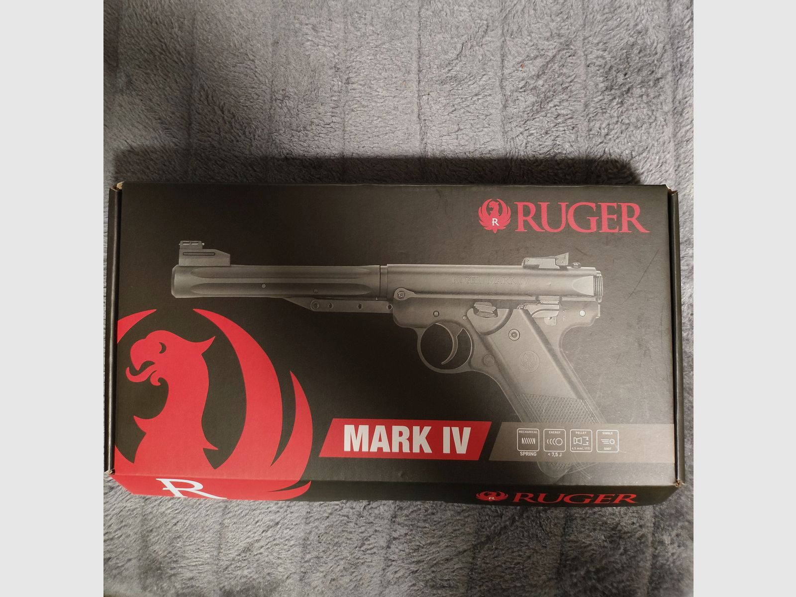 Ruger Mark 4 Hunter Luchtpistool 4,5 Diabolo Zilver
