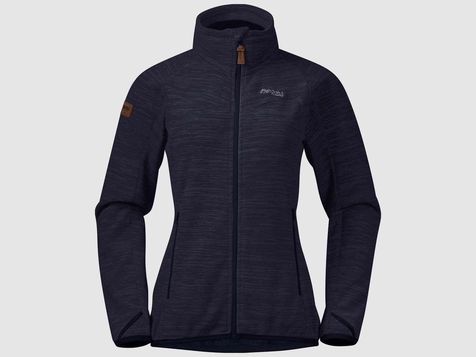 Bergans Hareid Fleece Jacket NoHood Donna Blu Navy M