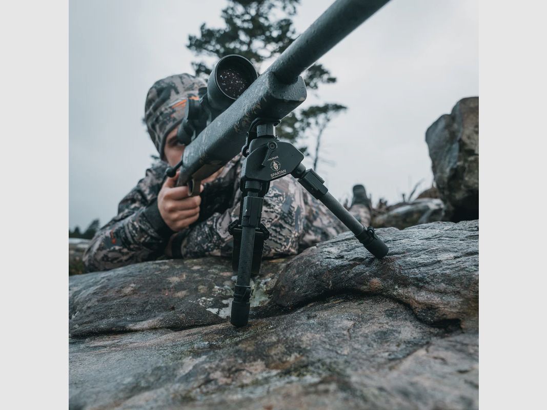 Spartan Precision Equipment Javelin Pro Hunt Tac Long Bipod® Bipied en carbone avec MagnaSwitch™ - sans adaptateur