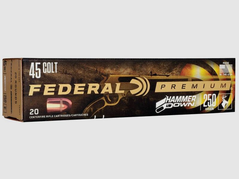 Federal Revolvermunition Premium .45 Colt 16,2g Bonded Hollow Point Hammer Down