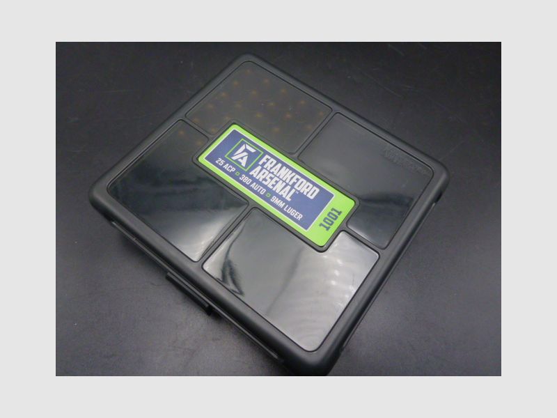Aufbewahrungsbox Frankford für 100 Patronen Kal.25ACP-32S&W-9 LUGER (1001), Bild 3 von 3