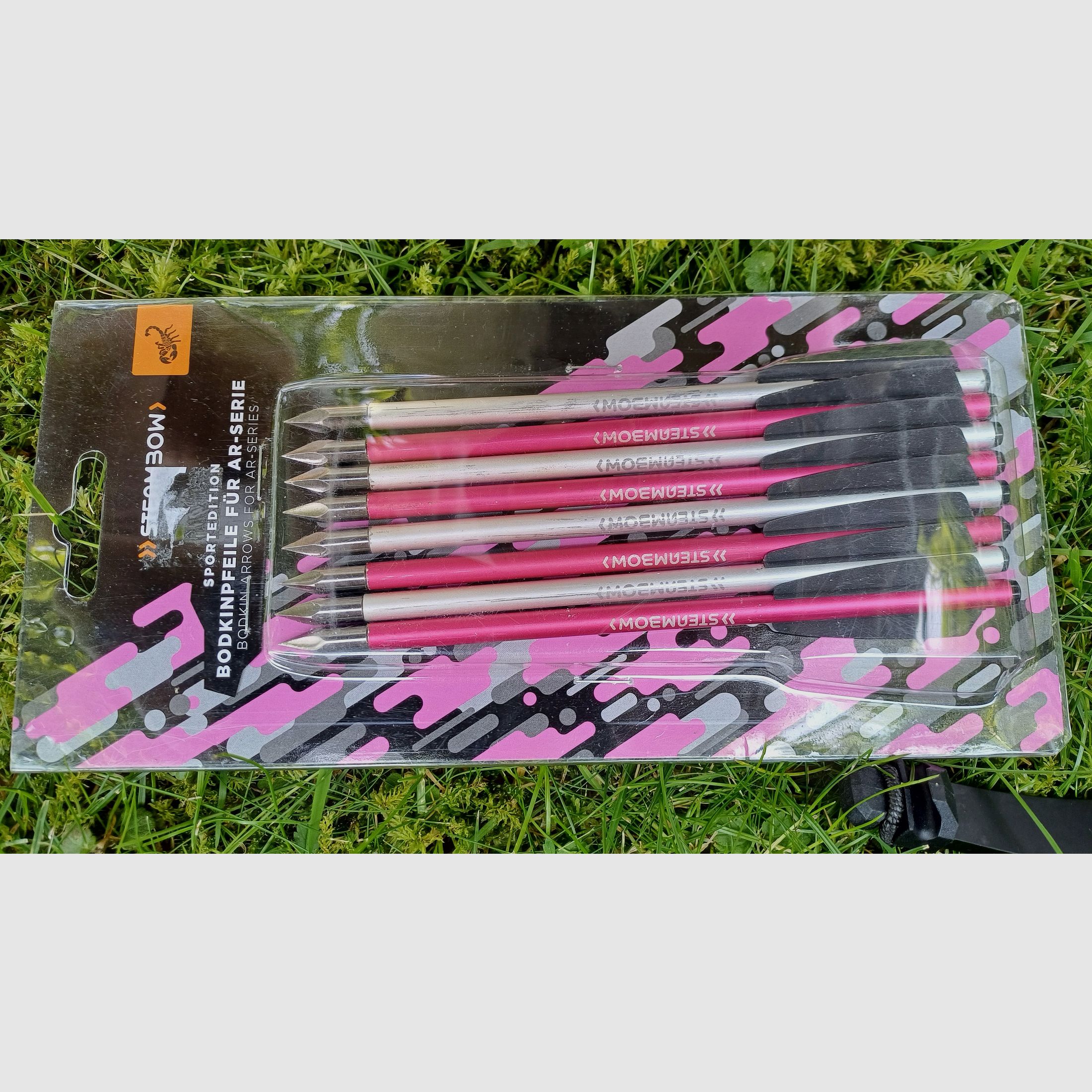 Steambow Stinger 2 inkl. Wechselwurfarm 55 u 90 , Reddot  Pfeile 