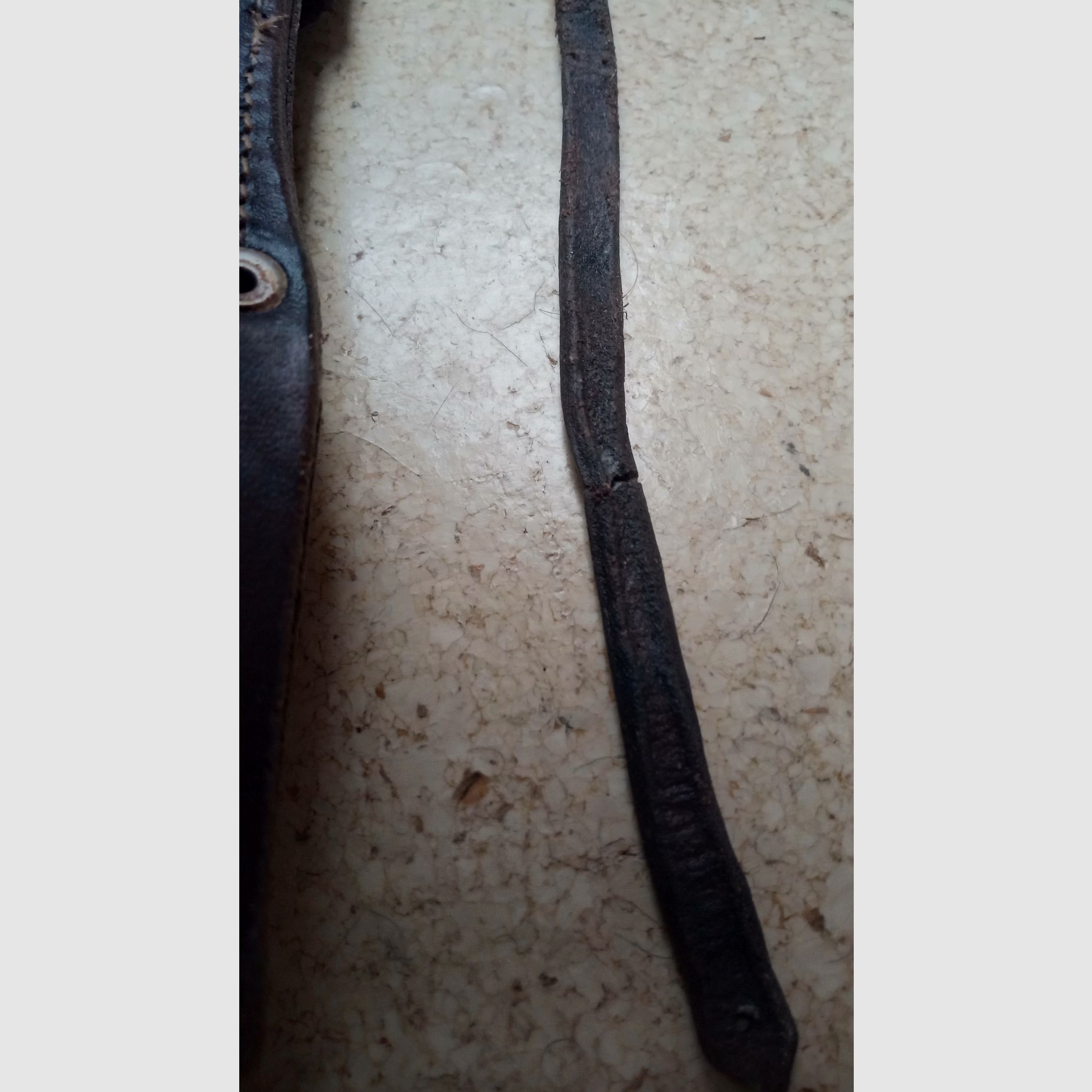 Leder-Frosch und Faustriemen defekt  // AK 6h3 Bajonett Rumänien