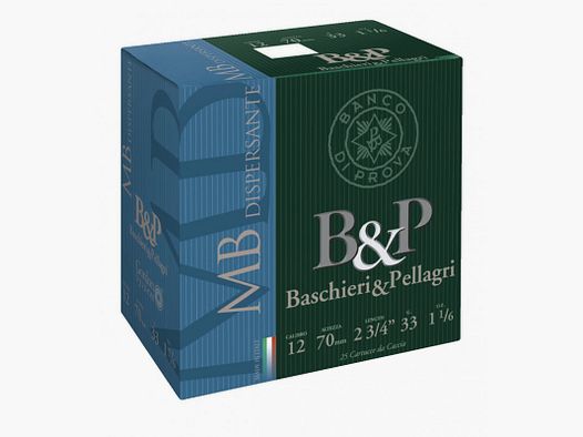 SCATOLA DA 25 PATRONE B&P MB DISPERSIVE CALIBRO 12 - 33G - PB 8