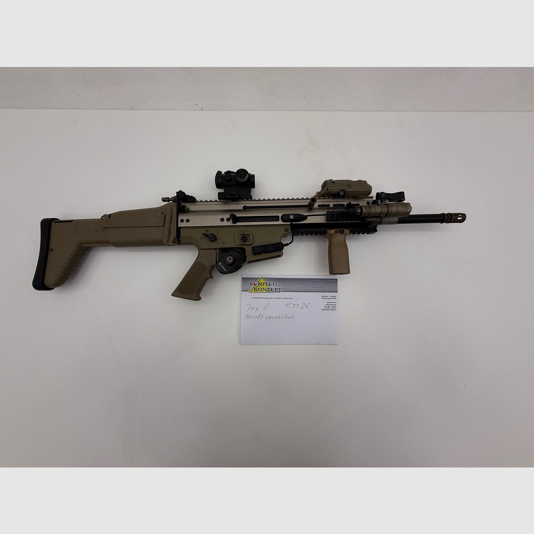 WE / Cybergun SCAR-L GBB Airsoft-Gewehr – Gas-Blow-Back – gebruikt – met accessoires