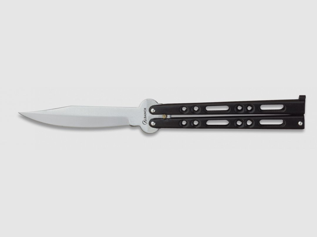 Butterfly-Messer Classico Zamak-Griff schwarz Klinge 10cm