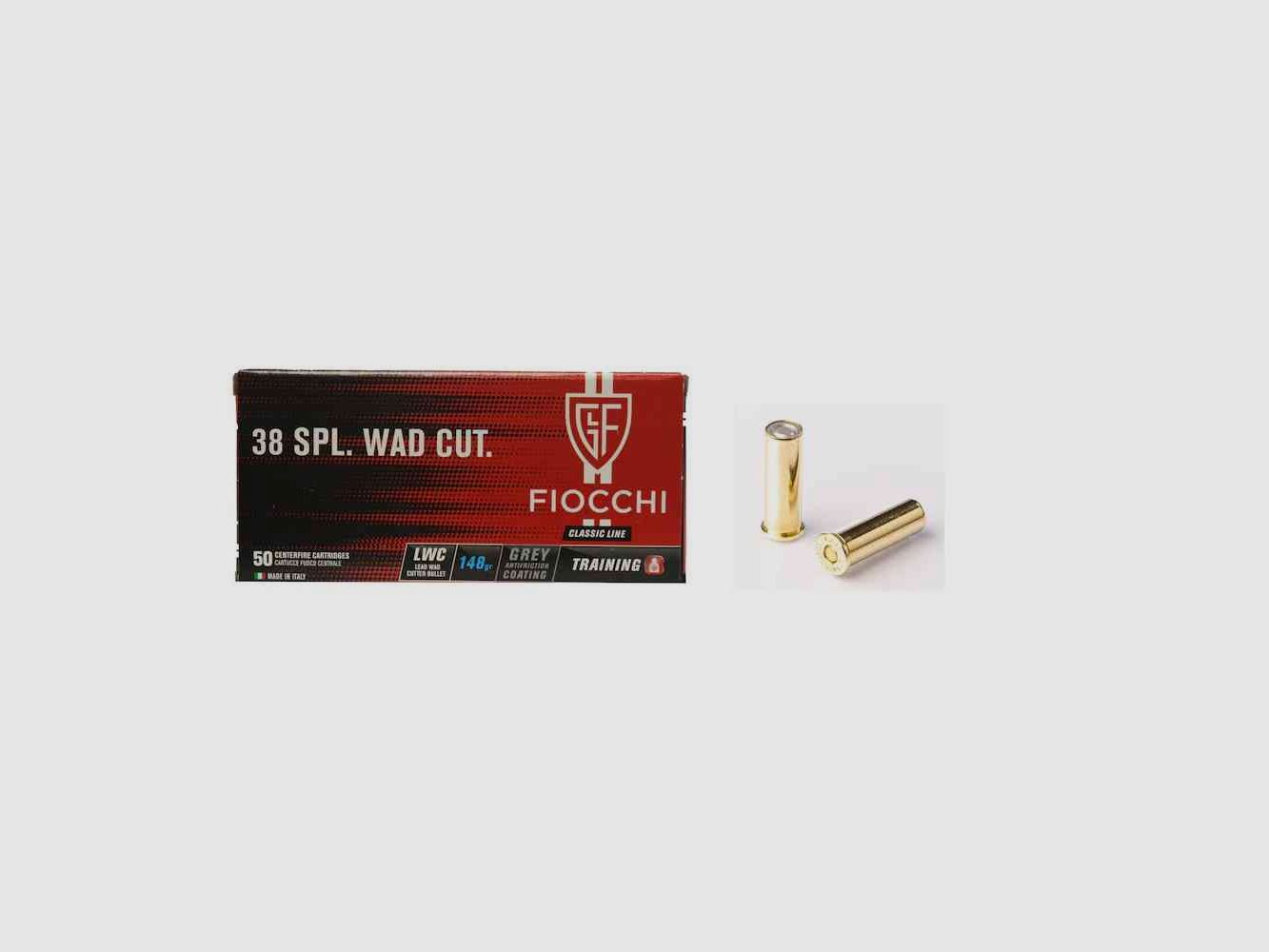 FIOCCHI .38SPECIAL WADCUTTER 9.59 g / 148grs 50STK