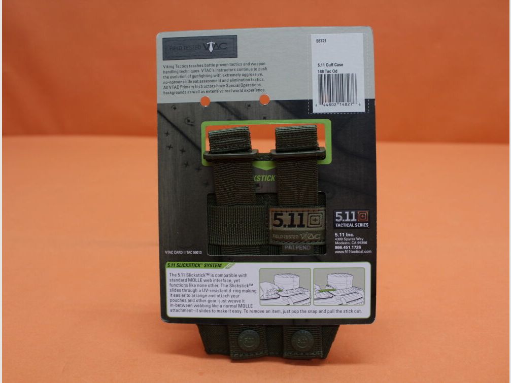 5.11 5.11 Cuff Case (58721) 188 Tac OD bag for handcuffs, SlickStick system
