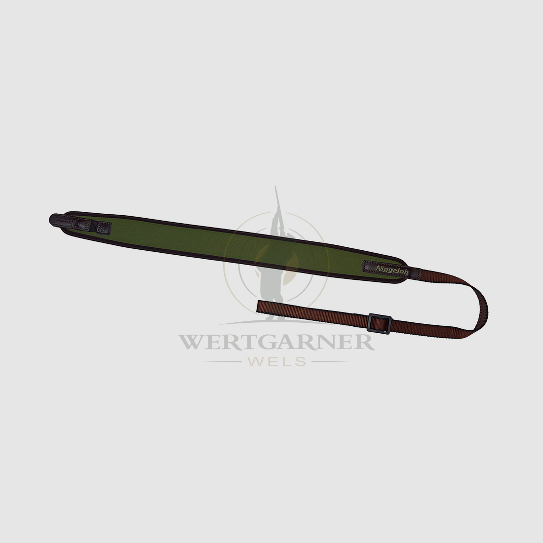 Niggeloh Cinghia per Fucile Neoprene Verde con Chiusure Rapide
