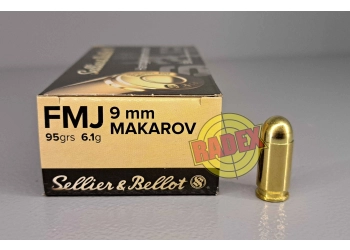 S&B ammunition cal. 9x18 Makarov FMJ, image 1 of 3