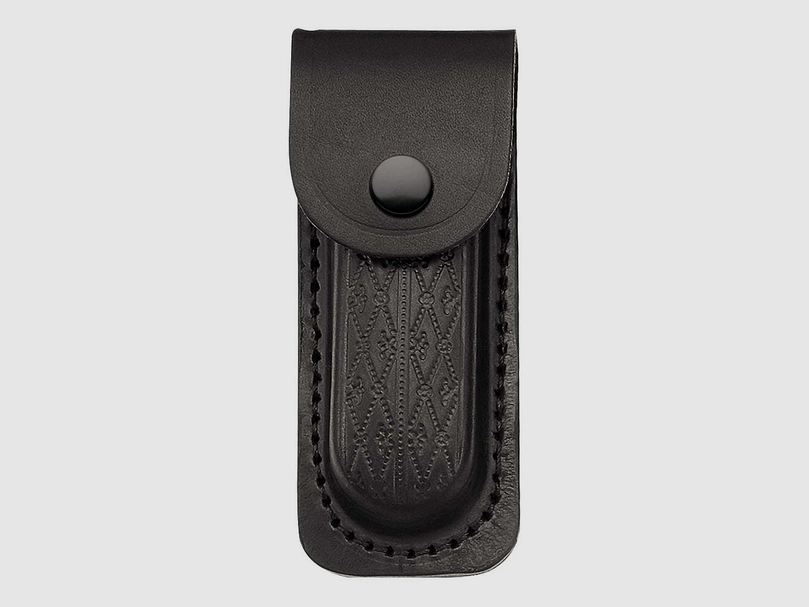Lederetui schwarz fr Heftlnge 11cm Taschenmesser lngs und quer zu tragen