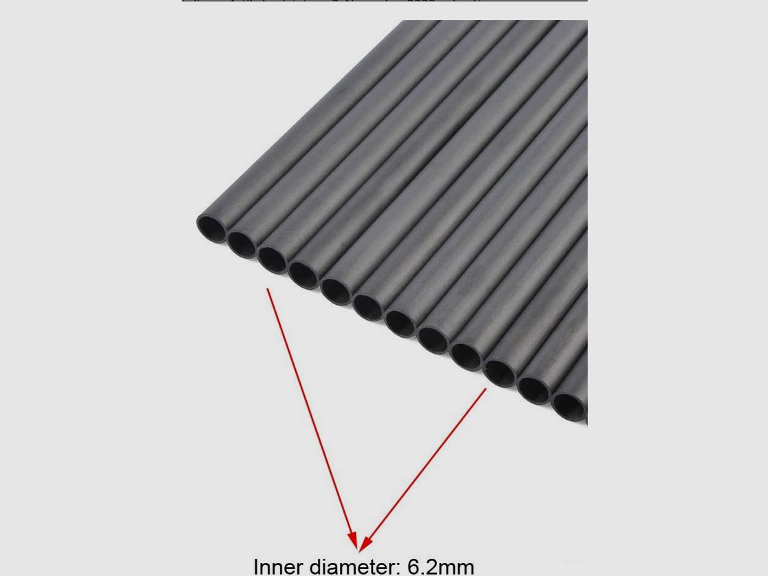 SHARROW - 24 Stück Carbon Pfeilschaft - 30 Zoll - Spine 300 - aus reinem Kohlefaser - ID 6.2mm - Pfeilschäfte für hausgemachte Pfeile