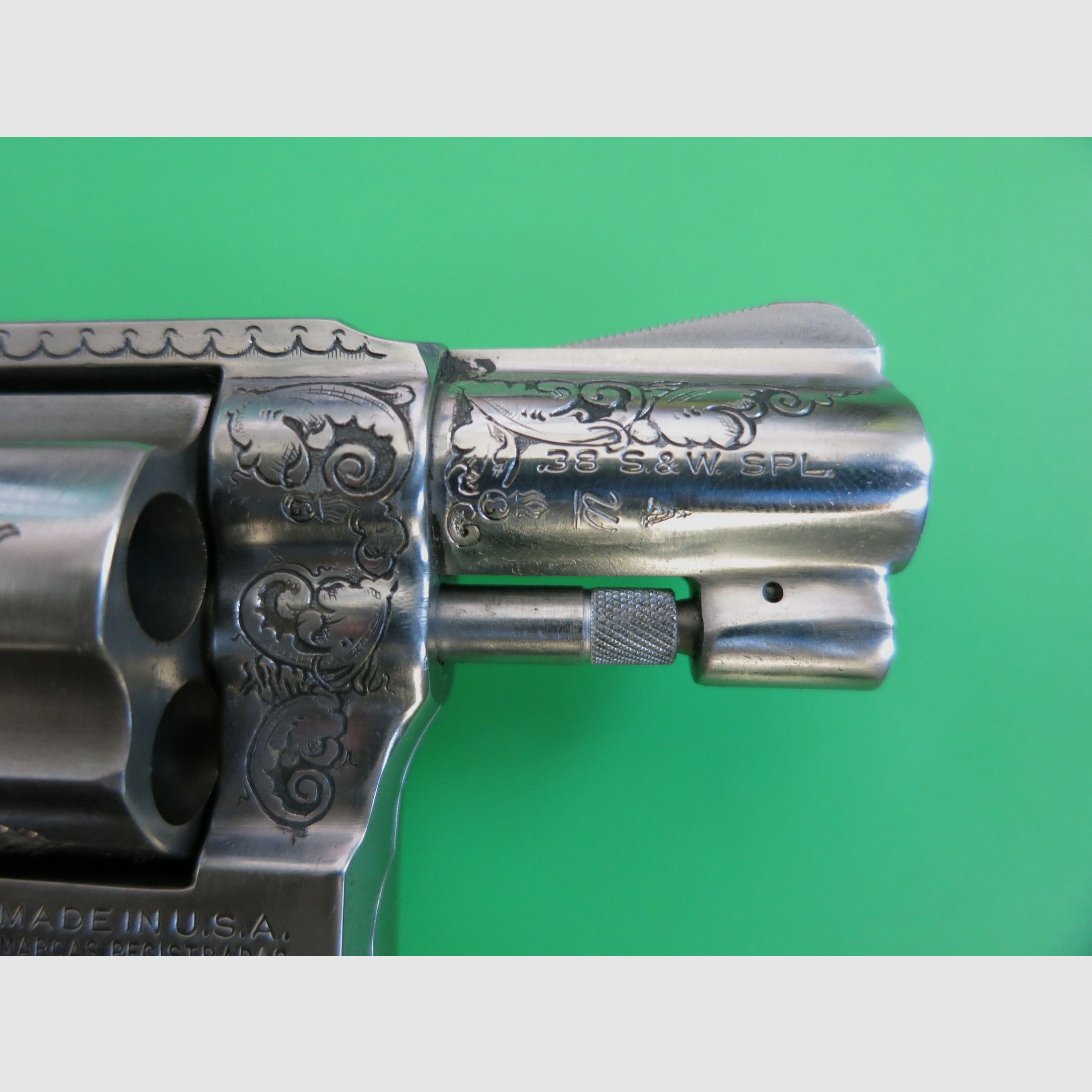 Revolver Smith&Wesson Mod. 60, .38 S&W Special, 2" loop, roestvrij staal, Combat-Waffen Oschatz #92