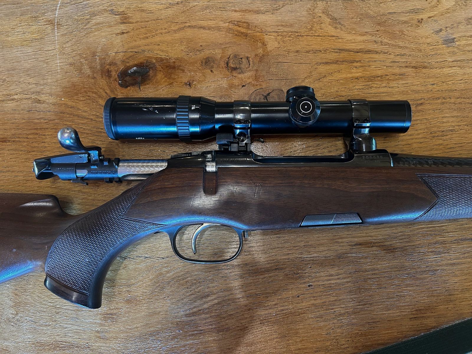 Steyr Mannlicher Luxus Stutzen 9,3x62 con vidrio DJ