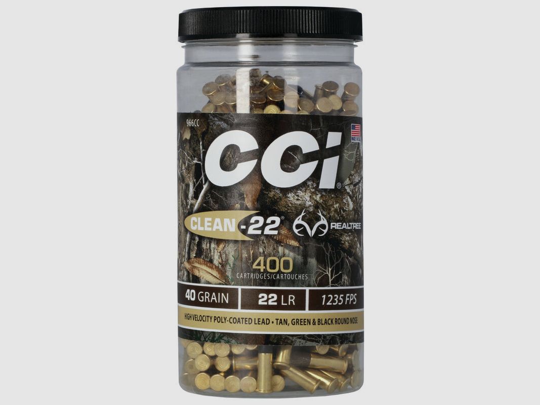 CCI Clean-22 High Velocity .22 LR 40GR LRN 400 Patronen
