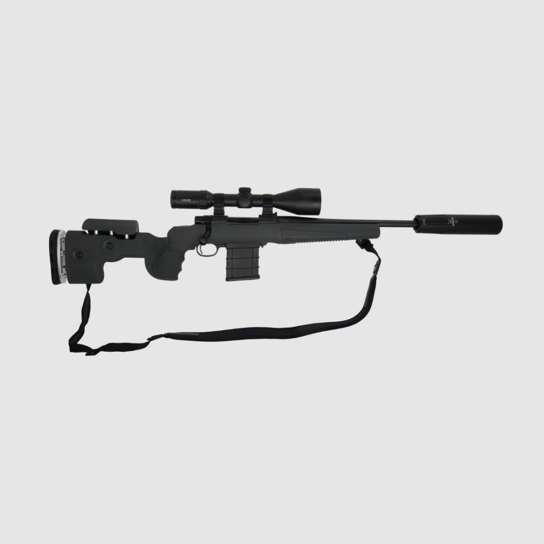 Howa M1500 GRS Fenris Schaft, Wechselmagazin, Komplettpaket mit ZF 3-12x56, Schalldämpfer, Montagen