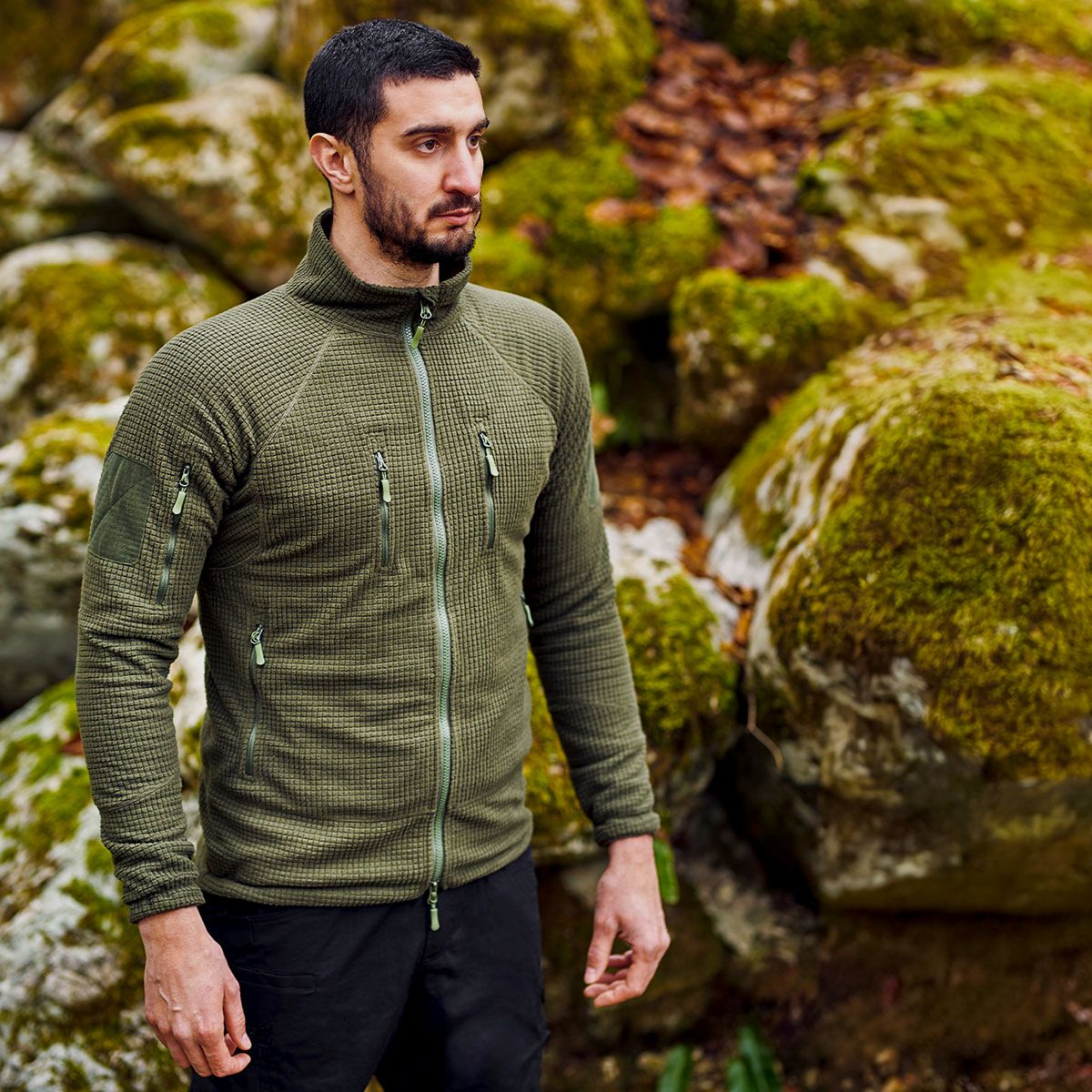MAGLIA/PILE – DEFCON 5 – EAGLE TACTICAL FLEECE JACKET ZIP COMPLET | OD Vert, image 6 sur 6