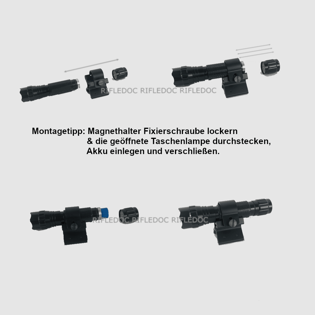 Magnethalter Taschenlampe für Ø 23-27mm | HOHES PROFIL