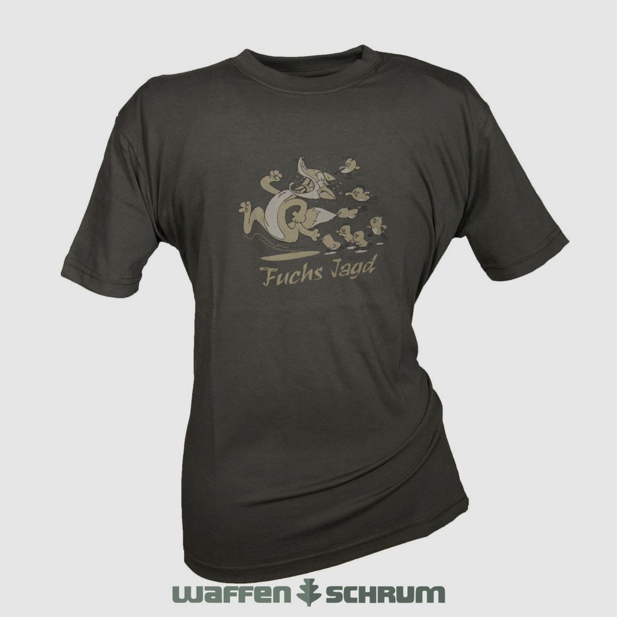 Hubertus T-Shirt Fox Hunting olive