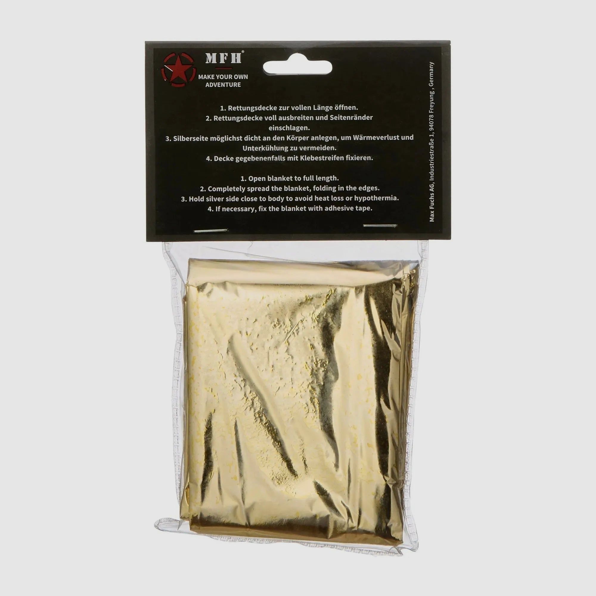 MFH MFH Rettungsdecke silberfarben goldfarben