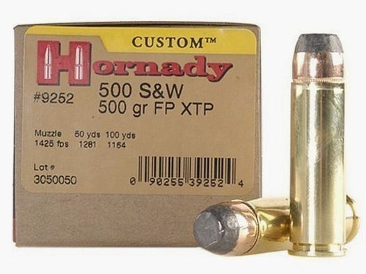 Hornady Custom .500 S&W 500GR XTP 20 cartridges