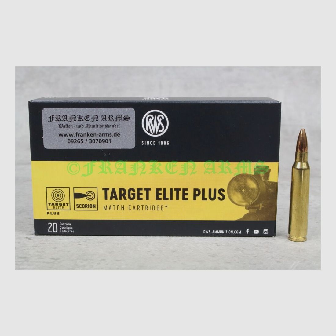 RWS Target Elite Plus .223 Rem. 69gr. 4,5g 20 piezas