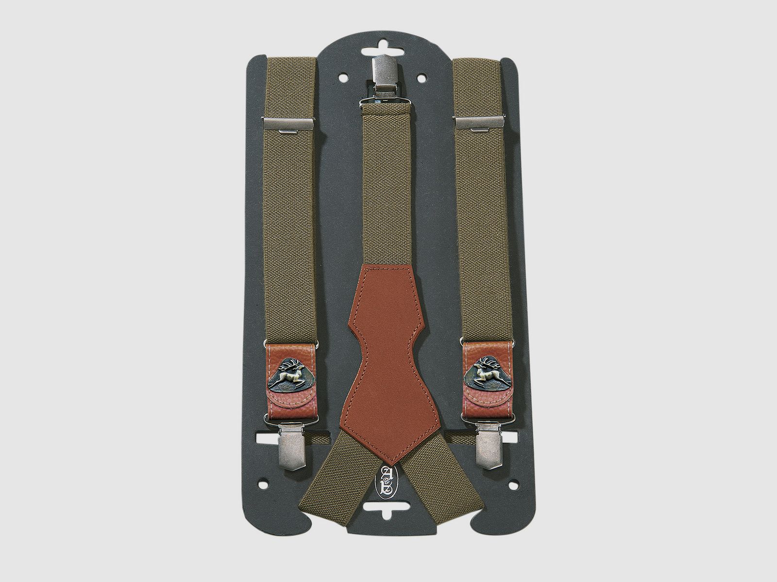 Hosenträger mit Leder Hirsch