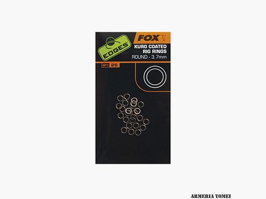 FOX – EDGES™ KURO COATED RIG RINGS 3.7mm Large