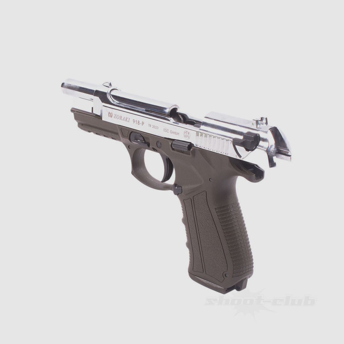 Zoraki 918-P pistola a salve 9 mm P.A.K. cromo ODG