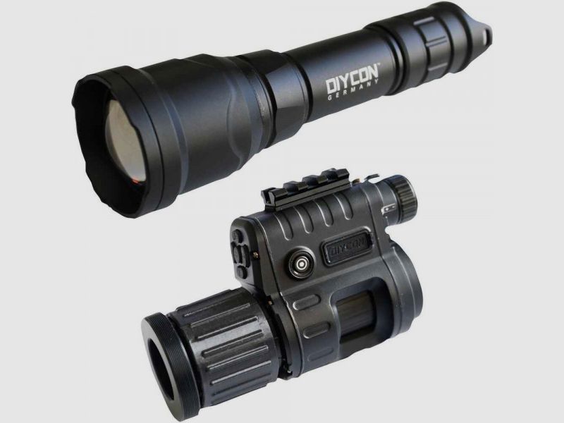 NACHTSICHTGERÄT DIYCON DNVC-3 BLACK MAMBA INKL. IR-AUFHELLER PREDATOR 2