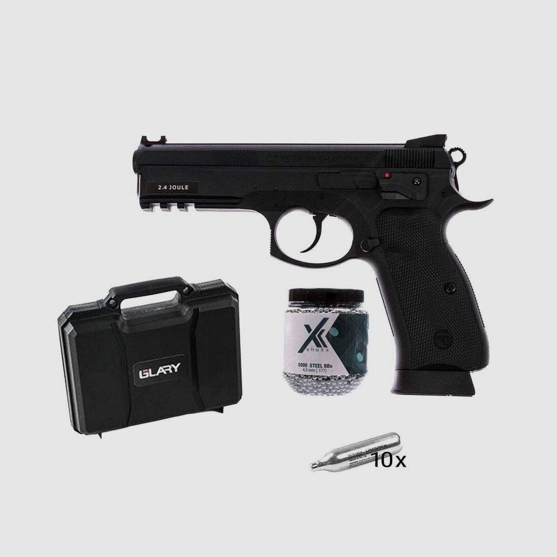 ASG CZ SP-01 Shadow NBB - CO2 4,5mm BB / Set de valise