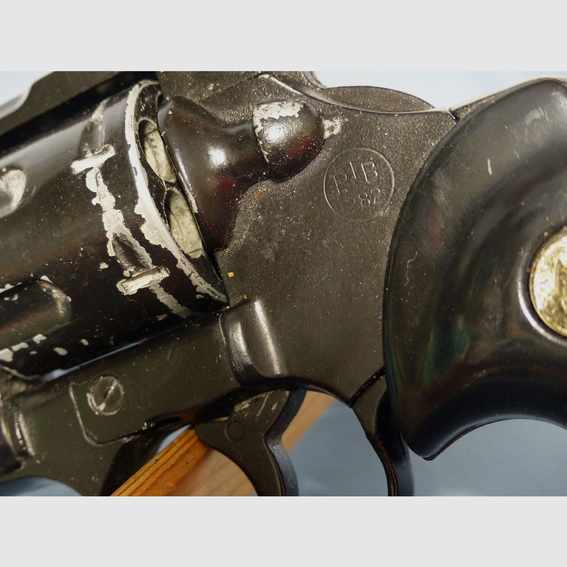 Schreckschuss Gas Revolver Umarex Python Cal. .380 Knall PTB 282 mit Holster + Abschussbecher vintage